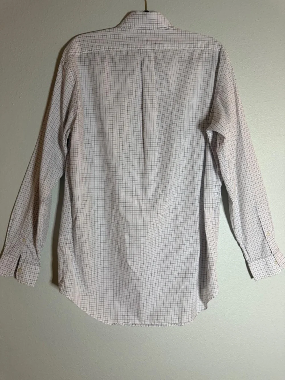 Polo by Ralph Lauren White Button-Down Shirt with Navy Windowpane